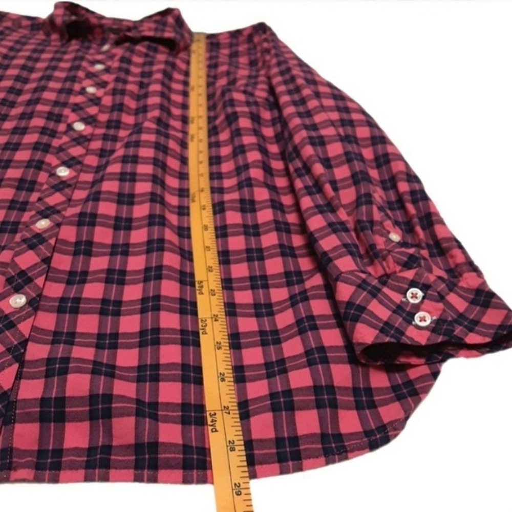 Talbots Button Up Flannel Plaid Shirt Womens XL - Picture 13 of 14